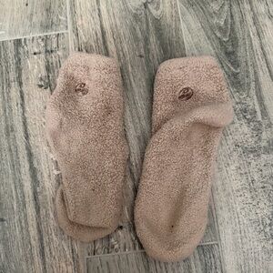 Cozy Beige Fleece Socks